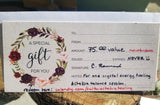 Crystal Energy Healing gift certificate